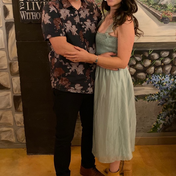 Madewell Flutter Sleeve Mint Midi Dress (Size M) - Picture 6 of 7